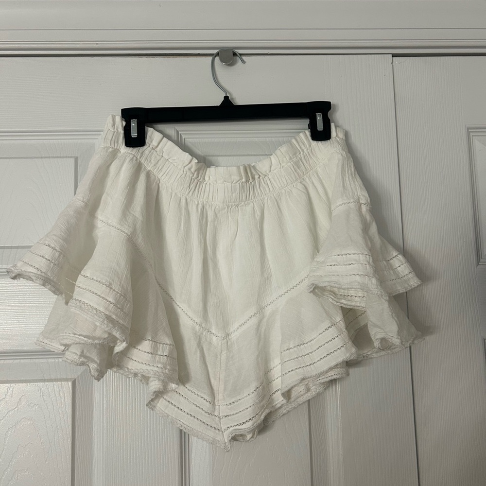 Aerie White Ruffle Skort